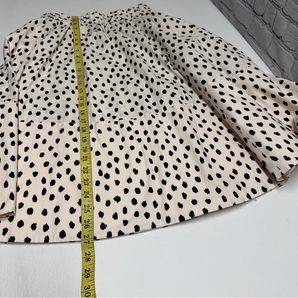 kate spade skirt the rules Midi Skirt with Black Polka Dot Print Sz 4 - Picture 3 of 9